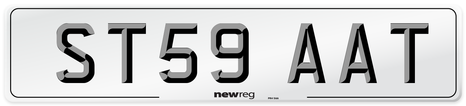 ST59 AAT Number Plate from New Reg